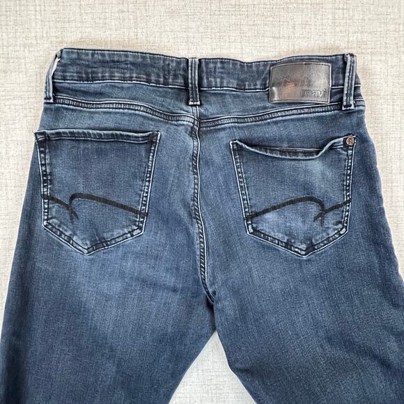 Mavi Zach Straight Leg Mid-Rise Jeans Women 33/32 Dark Wash Stretch Denim - Picture 10 of 13